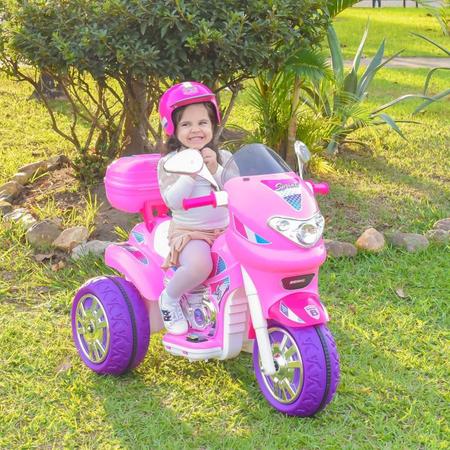 Moto Eletrica Infantil Sprint Turbo Com Capacete Pink 12V Biemme 673 na  Americanas Empresas