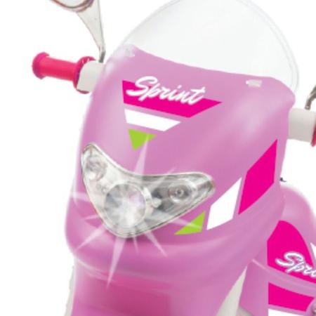 Moto Motinha Elétrica Menina Sprint Turbo Rosa Brinquedo Infantil 12V  Biemme 673 C/Capacete - Moto Elétrica Infantil - Magazine Luiza