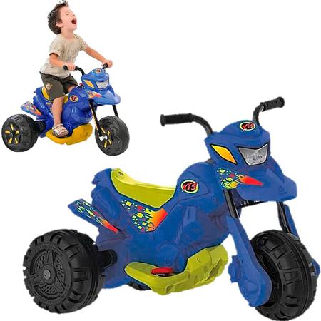 Triciclo Moto Elétrica Infantil Masculina XT3 Cross 2 Marchas Azul -  Bandeirante - Isas Brinquedos e Bikes