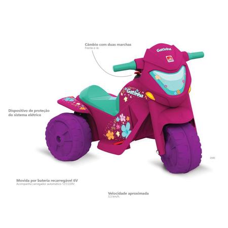 Mini Moto Eletrica Infantil Xt3 com Cambio 2 Marchas Recarregável  Bandeirante