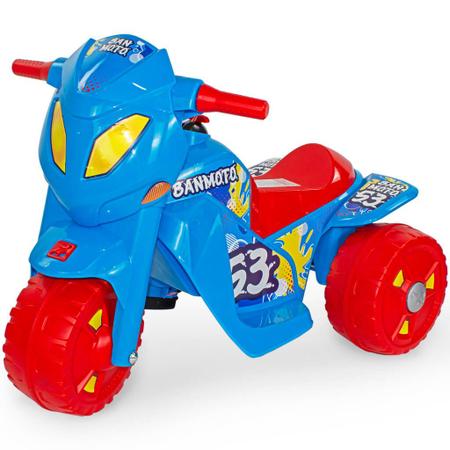 Moto Eletrica Banmoto 6V Bandeirante Brinquedos - Azul