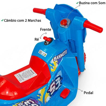 Moto Elétrica para Criança Ban Moto 6V Bandeirante Cor Azul -  / A sua loja de Ciclismo