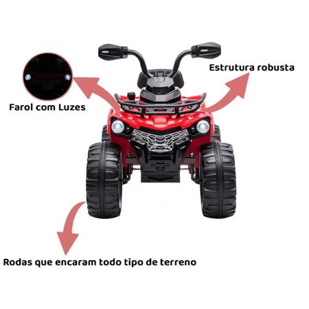 Moto Cross Elétrica Infantil BZ USB, música e farol