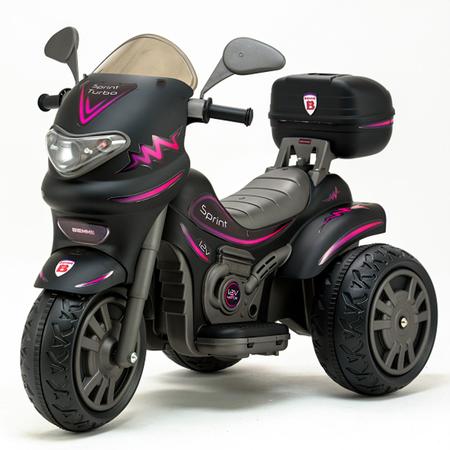 Moto Eletrica Biemme Sprint Turbo 12V Capacete Preta Girl - Maçã