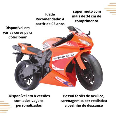 Moto Infantil Brinquedo RM Motorcycle Moto Grande 34.5 Cm - ShopJJ