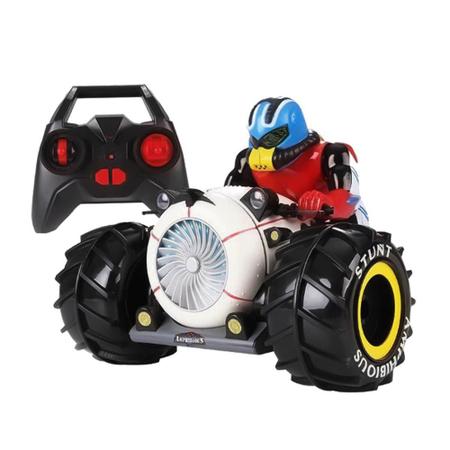2 motos de controle remoto brinquedo 360 graus rodas ação rotativa