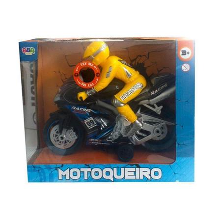 Moto de brinquedo que faz barulho de verdade - Moto preta 