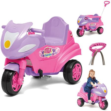 Brinquedo Motoca Triciclo Max Rosa Original Calesita 0947 em