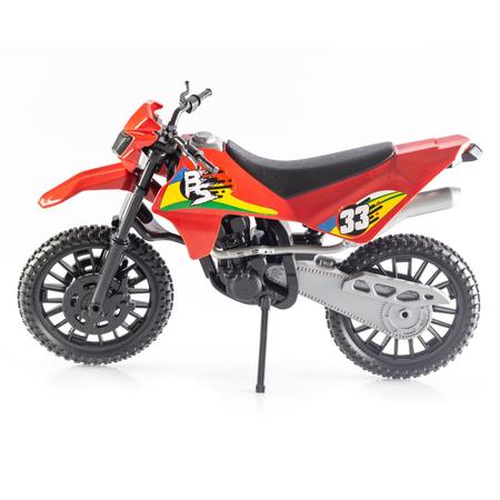 Moto Trilha Motocross Várias Cores 24cm Na Solapa 232 - Bs Toys