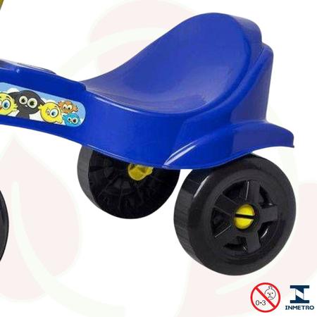 Imagem de Motoca Azul Omotcha Com Adesivos Infantil Criança Triciclo