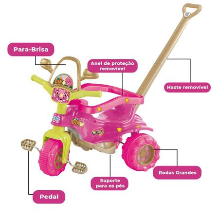 Motoca Motinha Triciclo Velotrol Infantil Menino Menina Bebê - Carrefour