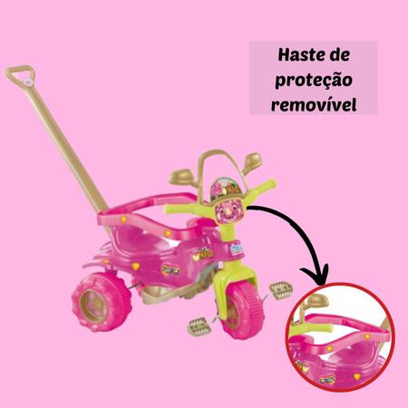 Motoca Infantil Tico Tico Velotrol Com Empurrador Proteção Para