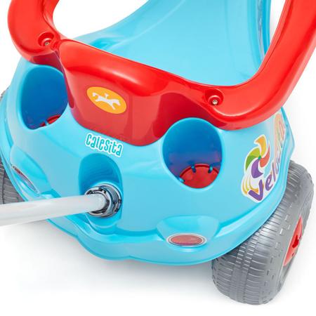 Triciclo Infantil - Passeio e Pedal - Velocita Classic - Azul - Calesita