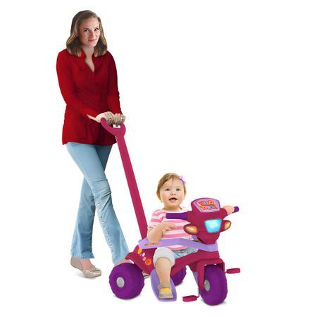 Triciclo Mototico Passeio Pedal Rosa 693 Velotrol Infantil Motoca