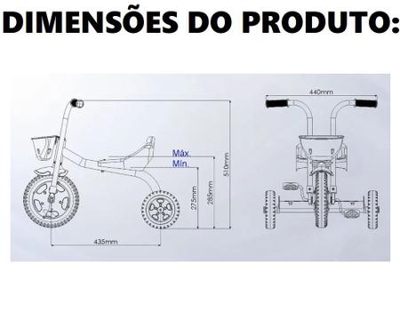 Triciclo de criança Motoca Infantil lazer do Bebe Nathor - Verde