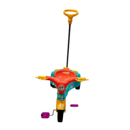 TRICICLO INFANTIL MOTOCA PRAIA E CAMPO COM EMPURRADOR - TRICICLO INFANTIL  MOTOCA PRAIA E CAMPO COM EMPURRADOR - TODOS