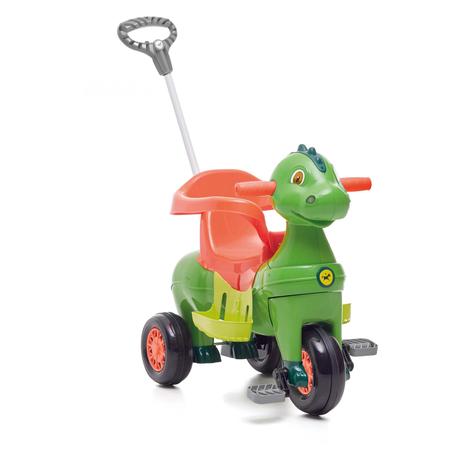 Imagem de Motoca Triciclo Infantil Dinossauro Carrinho De Passeio Com Pedal Proteção Buzina Crianças +1 Ano