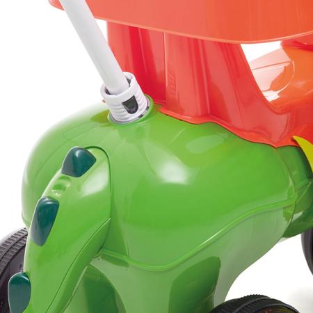 Imagem de Motoca Triciclo Infantil Dinossauro Carrinho De Passeio Com Pedal Proteção Buzina Crianças +1 Ano