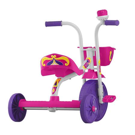 Triciclo Infantil Com Pedal Motoca Menina Suporta ate 24kg Velotrol Tico  Tico Aprox 2 anos