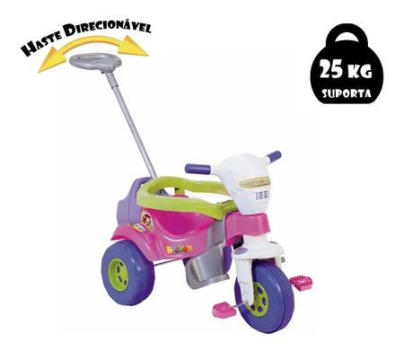Imagem de Motoca Triciclo Tico Tico Bichos Rosa C/ Som e Luz -Magic Toys
