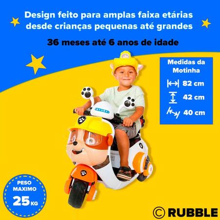 Imagem de Motocicleta Moto Elétrica Amarelo Infantil Motinha Crianças