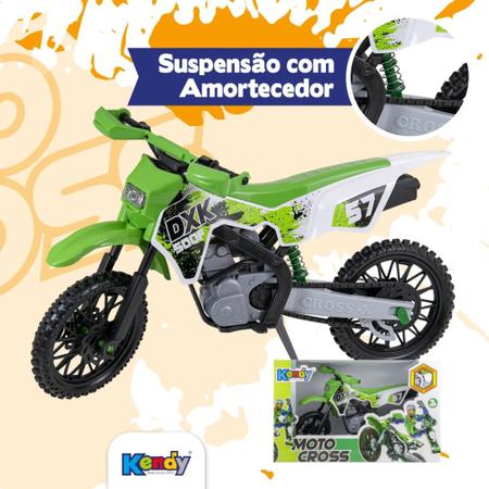 Brinquedo Moto Motocross Infantil Com Amortecedor 20Cm Rodzand