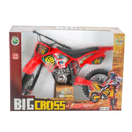 Imagem de Motocross Miniatura Moto De Trilha Big Cross 37cm - Bs Toys