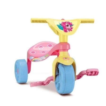 Imagem de Motoquinha Brinquedo Infantil Triciclo Unicórnio Com Haste