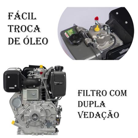 Imagem de Motor a Diesel 4 Tempos 10cv Bd10.0H Xs Partida Elétrica Branco