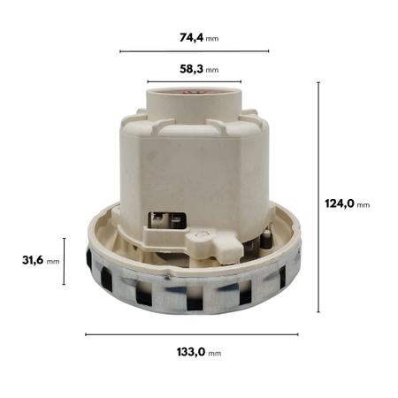 Imagem de Motor Bomba Vacuo Compatível com Aspirador Lavor Wash H2O Ciclone (220V)