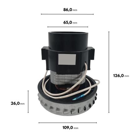 Imagem de Motor Bomba Vacuo Compatível com Aspirador Lavor Wash VAC14 1250W (127V)