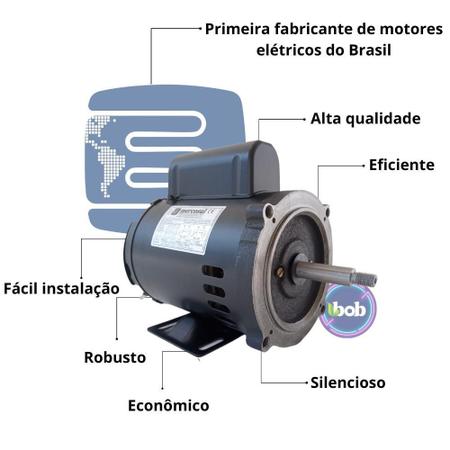 Imagem de Motor Elétrico 1/3cv Alta Rotação para Piscina - Mercosul Motores