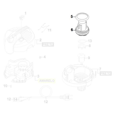 Imagem de Motor Elétrico Compatível com Aspirador Karcher A2003  1300W (127V)