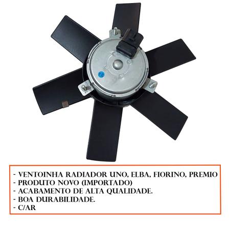 Imagem de Motor Hélice Ventoinha Radiador Uno Elba Fiorino Premio 89 Até 03 Com Ar Condicionado 