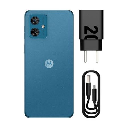 Imagem de Motorola Moto G54 5G 256GB - Azul Vegan Leather - Motorola