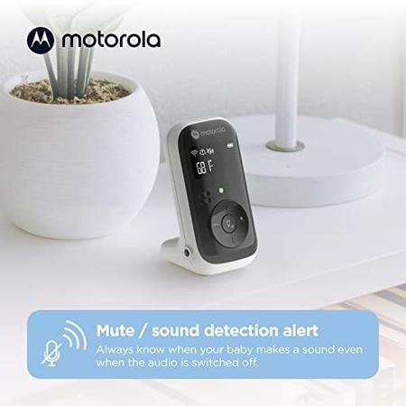 Imagem de Motorola PIP11 Audio Baby Monitor - Luz noturna, tela LCD, alcance de 1000 pés, conexão segura, conversa bidirecional, temperatura ambiente, canções de ninar, unidade pai portátil (tomada ou pilhas recarregáveis AAA incluídas)