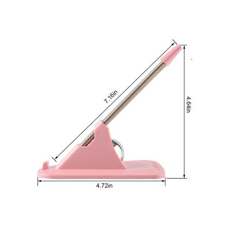 Imagem de Mouse Bungee Gamer Rosa Pink Feminino Profissional Antiderrapante Braço Molar Metálico Flexível 