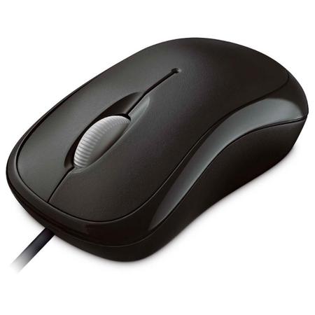 Imagem de Mouse com fio Microsoft Basic, Optico, USB, Preto P58-00061