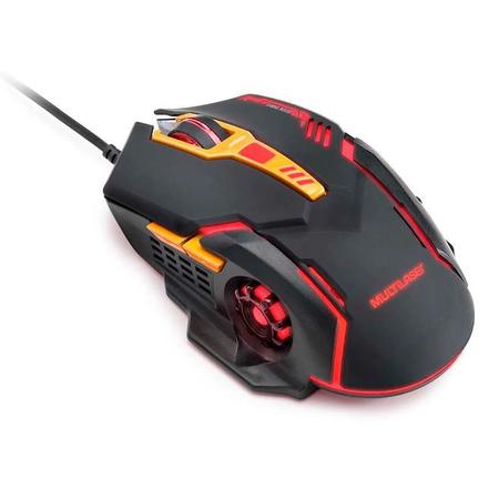 Imagem de Mouse Gamer Dpi 2400 Preto/laranja Multilaser - Mo270