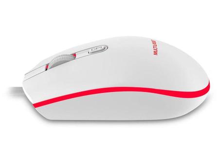 Imagem de Mouse Gamer Multilaser Laser 2400DPI 4 Botões - MO299 Branco Original