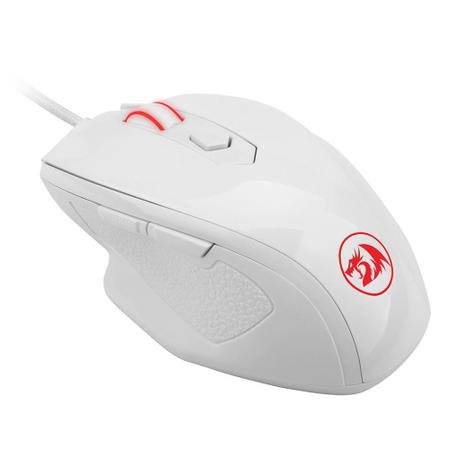 Imagem de Mouse Gamer Redragon Tiger 2, LED Vermelho, 3200 DPI, USB, Ergonômico, Branco Lunar White - M709W