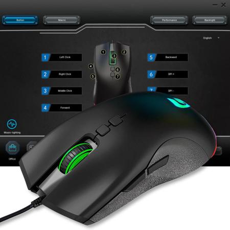 Mouse Gamer Colmeia Usb Ultraleve Led Rgb Macro 7200 Dpi