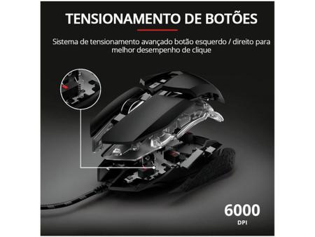 Imagem de Mouse Gamer RGB Trust Óptico 6000DPI - 7 Botões GXT 950 Idon