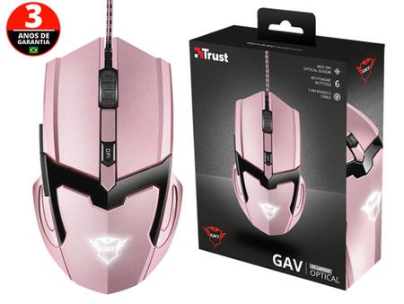 Imagem de Mouse Gamer Trust USB OPTICO 4800 DPI Rosa