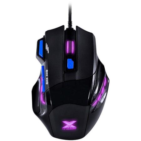 Imagem de Mouse Gamer Vinik VX Gaming Black Widow, LED, 6 Botões, 2400DPI, Preto e Azul - GM104