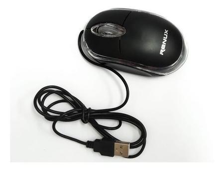Imagem de Mouse Mini Óptico Básico Renux RE-MOU-501 Usb 2.0/3.0 E 1000 Dpi Preto RE-MOU-01