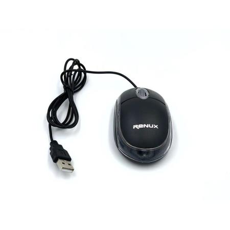 Imagem de Mouse Mini Óptico Básico Renux RE-MOU-501 Usb 2.0/3.0 E 1000 Dpi Preto RE-MOU-01