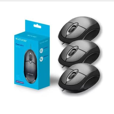 Imagem de Mouse óptico com fio multilaser 1200dpi usb mf100 preto