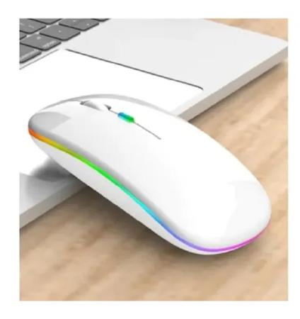 Imagem de Mouse Optico Sem Fio Recarregável USB Led Rgb Wirelles Usb Note