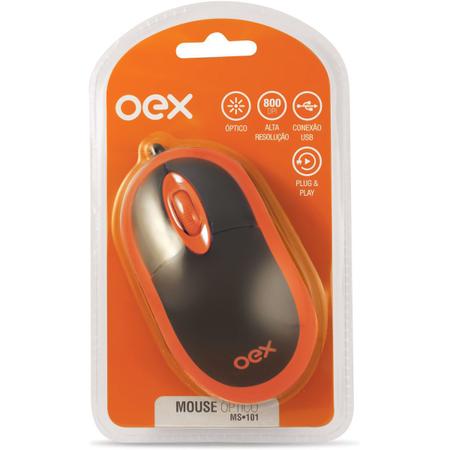 Imagem de Mouse Optico USB 800DPI PRETO/LARANJA